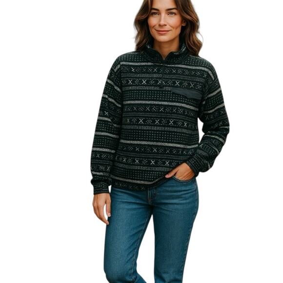 Jachs Women's Cabin Collection Cozy Mock Neck Fleece Pullover Size Large - Picture 2 of 10